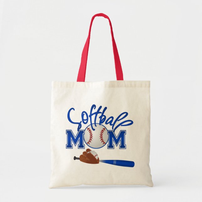 Bolso De Tela Tote Softball (Frente)