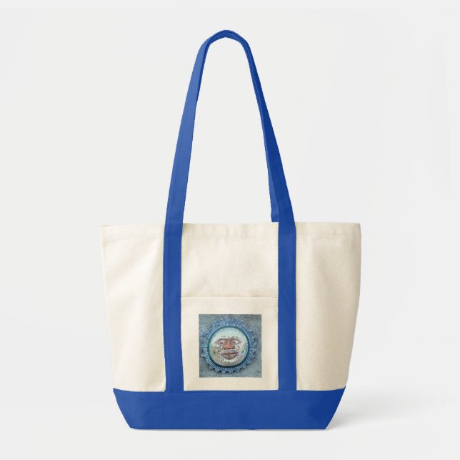 Bolso De Tela tote solar azul (Frente)