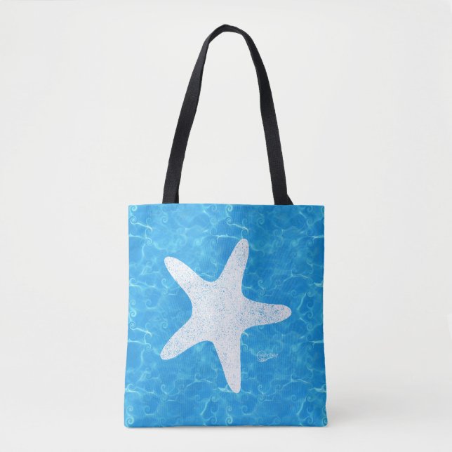 Bolso De Tela Tote Starfish Bebé Agua (Anverso)