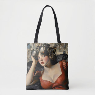 Bolso De Tela Tote Steampunk de Guay