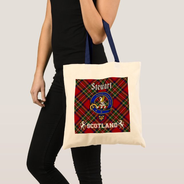 Bolso De Tela Tote Stewart Clan Badge Tartan (Anverso (producto))