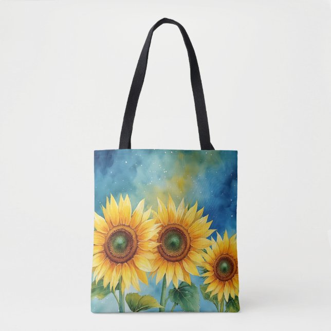 Bolso De Tela Tote suave de la brisa del girasol (Anverso)