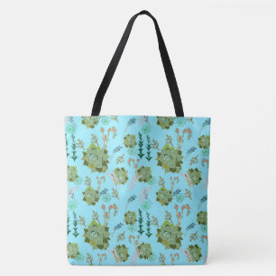 Bolso De Tela Tote Succulent