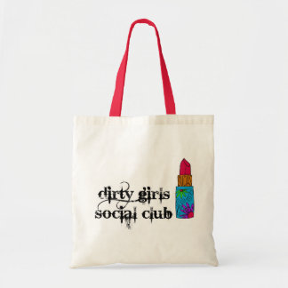 Bolso De Tela Tote sucio del club social de los chicas