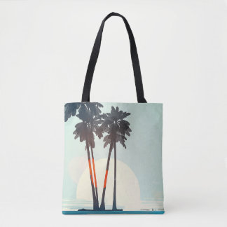 Bolso De Tela Tote Sunset Palms