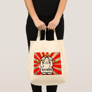 Bolso De Tela Tote Sushi Maneki Neko