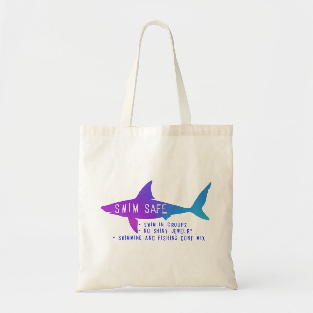 Bolso De Tela Tote Swim Safe Beach (Frente)