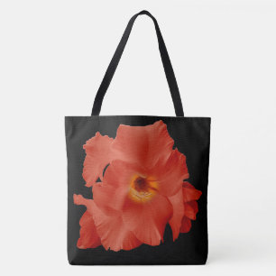 Bolso De Tela Tote Sword Lily Rojo Amarillo