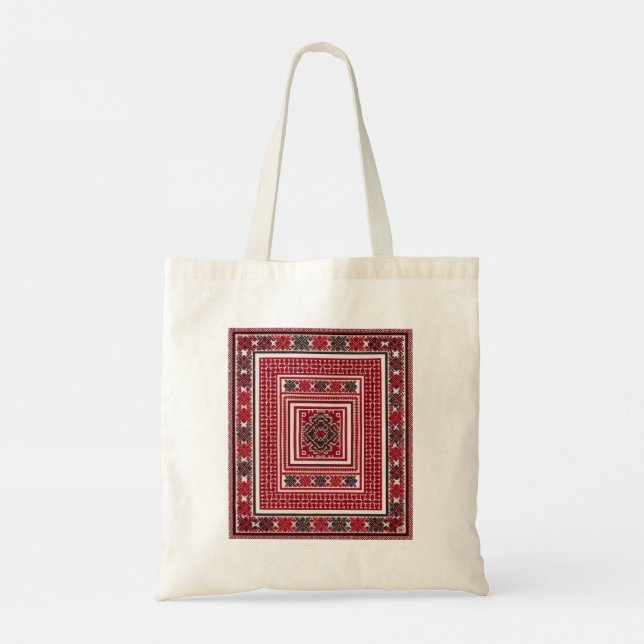 Bolso De Tela tote tatreez palestino (Reverso)