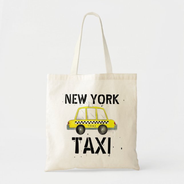 Bolso De Tela Tote Taxi NYC de Nueva York (Frente)