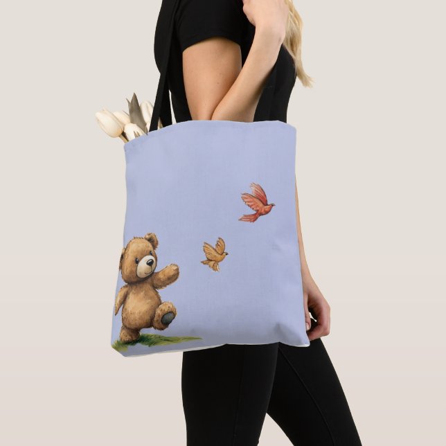 BOLSO DE TELA TOTE TEDDYBEAR WALKING (Detalle)