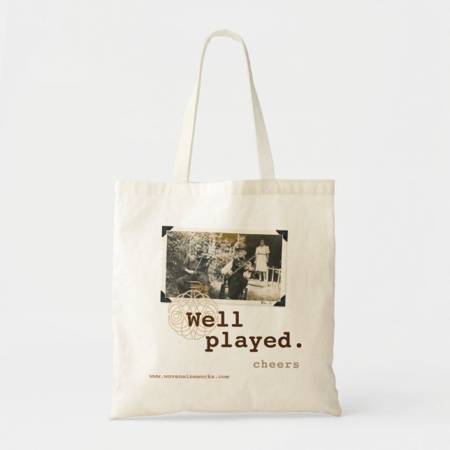 Bolso De Tela Tote tejido Congrats de Wineworks (Frente)