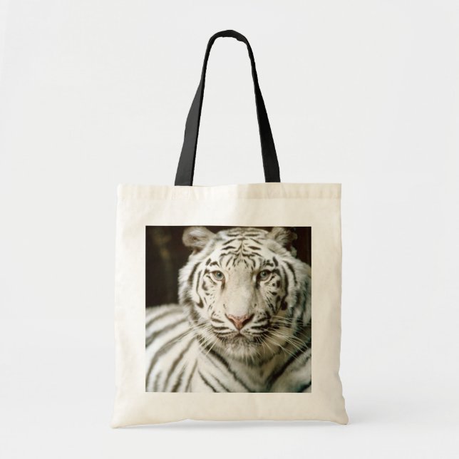 Bolso De Tela Tote Tigre Blanco (Frente)