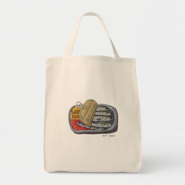Bolso De Tela Tote Tin Fish (Frente)