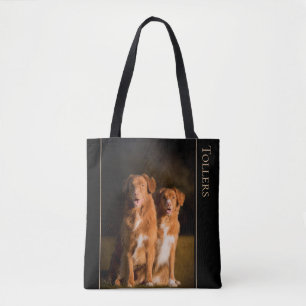 Bolso De Tela Tote tocante del perro perdiguero del pato de