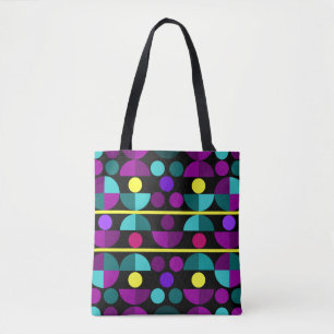 Bolso De Tela Tote Todo Semicírculos