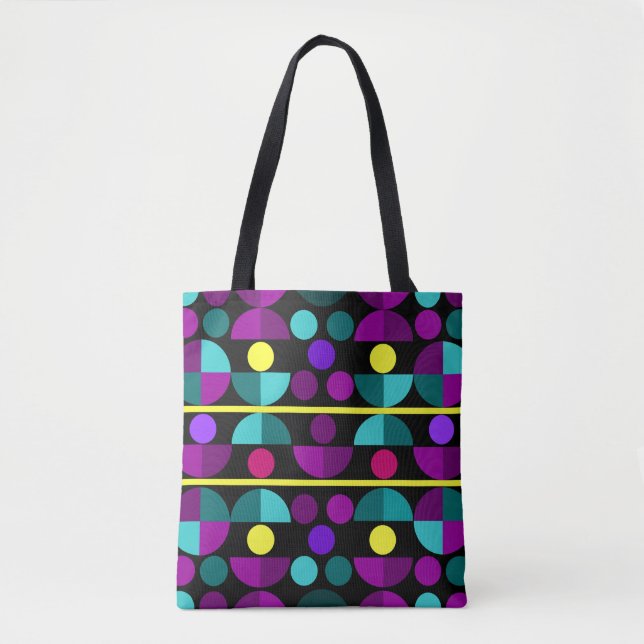 Bolso De Tela Tote Todo Semicírculos (Anverso)