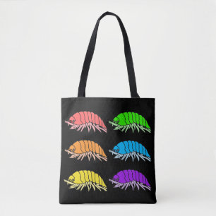 Bolso De Tela Tote Todo Terreno - Cochinillas de Arcoíris (negro