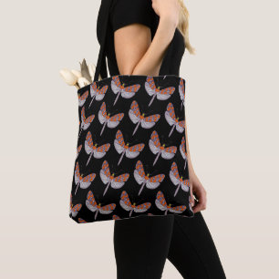 Bolso De Tela Tote Todo Terreno - Polilla Ailanthus (patrón negr