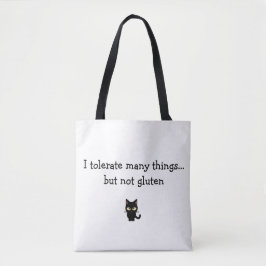 Bolso De Tela Tote - "tolero muchas cosas...pero no gluten"