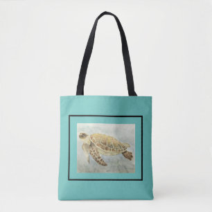 Bolso De Tela Tote - Tortuga marina