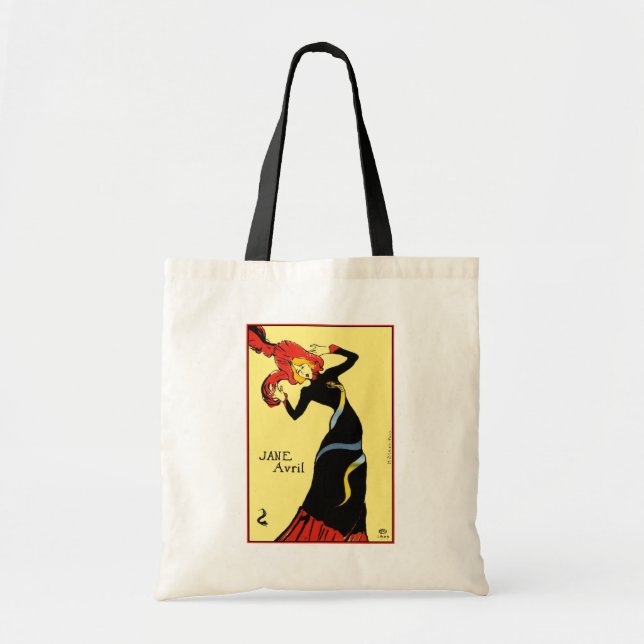 Bolso De Tela Tote: Toulouse Lautrec - Jane Avril (Frente)