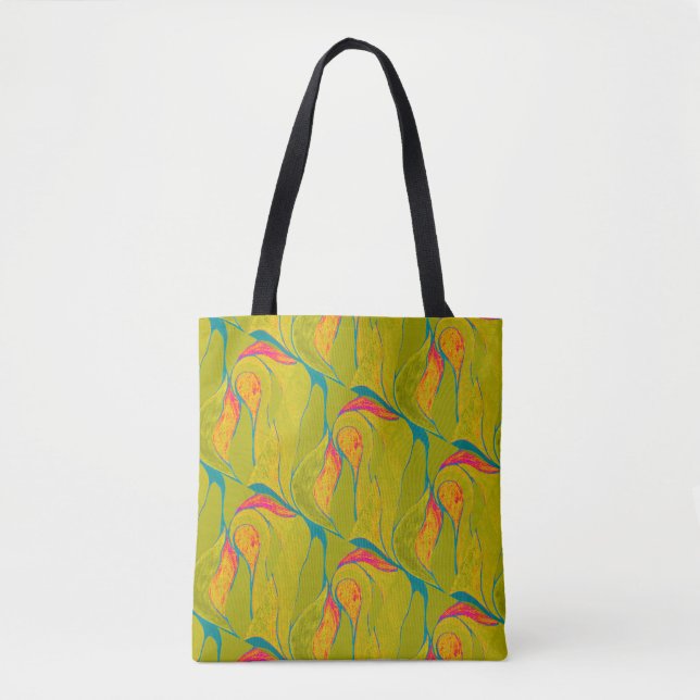 Bolso De Tela Tote tropical del chapoteo (Anverso)
