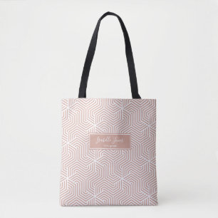 Bolso De Tela tote universitario personalizado de escritura geom
