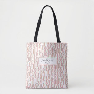 Bolso De Tela tote universitario personalizado de escritura geom