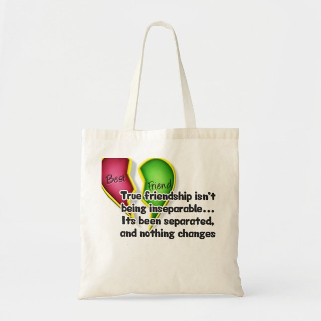 Bolso De Tela Tote verdadero de la amistad (Frente)