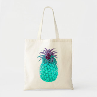 Bolso De Tela Tote verde azulado con sabor a fruta de la piña