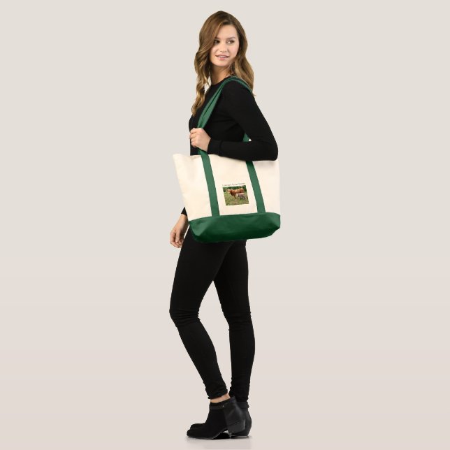 Bolso De Tela Tote verde LRF (Anverso (modelo))