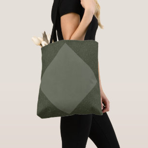Bolso De Tela Tote verde moderno Diamond Moss