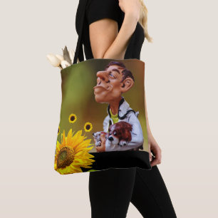 Bolso De Tela Tote Veterinario de Girasol