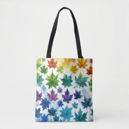Bolso De Tela Tote vibrante de hoja de arce