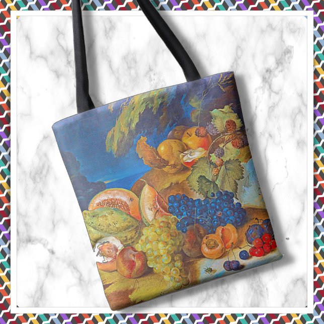 Bolso De Tela TOTE - Vida residual: melones, uvas, melocotón, ce (Subido por el creador)
