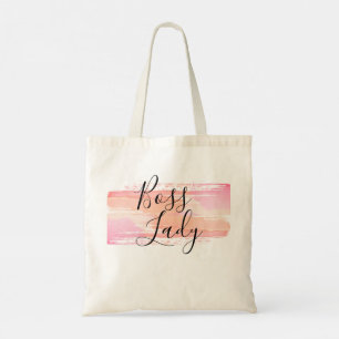 Bolso De Tela Tote Watercolor Boss Lady
