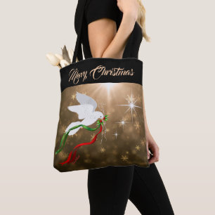 Bolso De Tela Tote White Dove