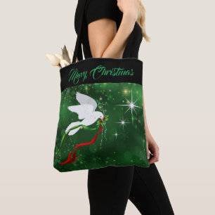 Bolso De Tela Tote White Dove