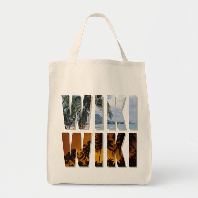 Bolso De Tela tote "Wiki-Wiki" (¡Date prisa!) (Frente)