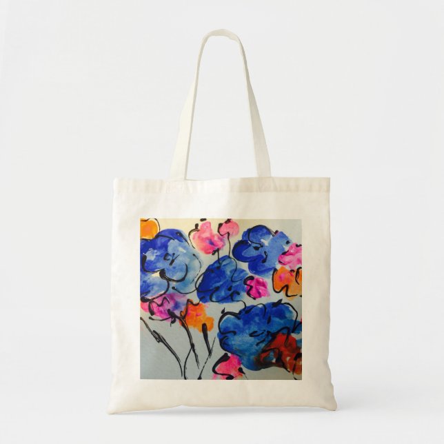 Bolso De Tela Tote Wildflowers (Frente)