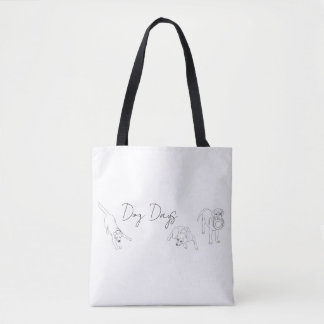 Bolso De Tela Tote with illustrations from Dog Days.