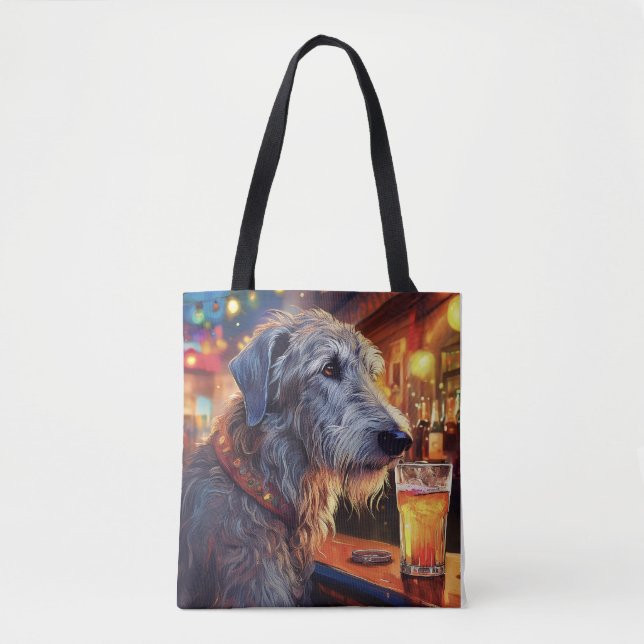 Bolso De Tela Tote Wolfhound de Irlanda (Anverso)