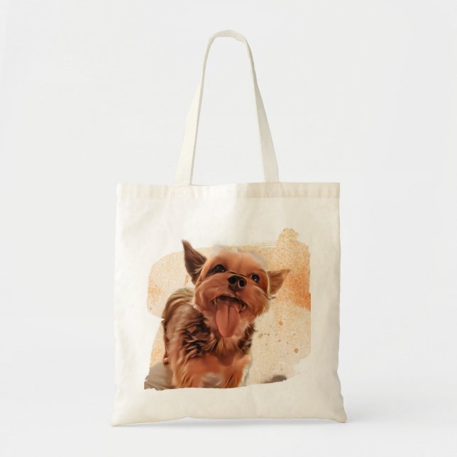 Bolso De Tela Tote Yorkie (Frente)