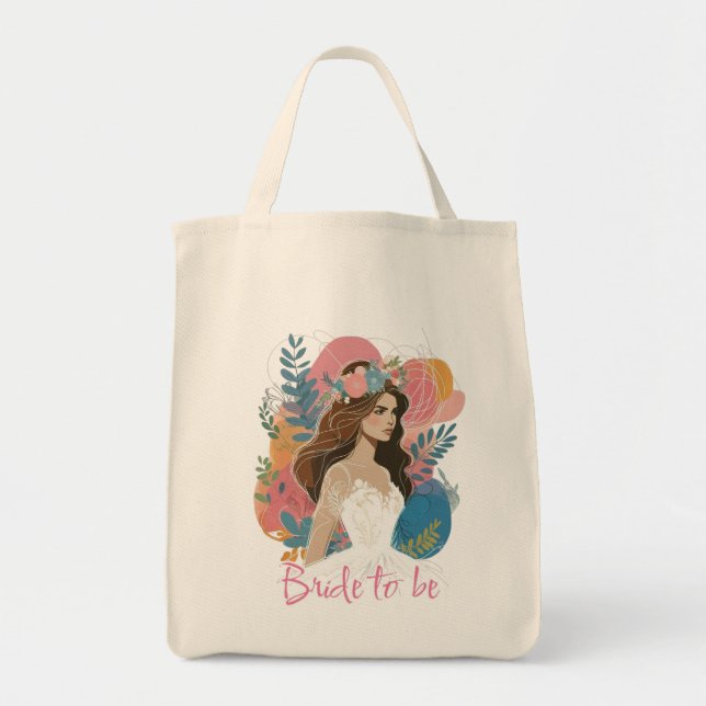 Bolso De Tela Totebag “Bride to be“ (Frente)