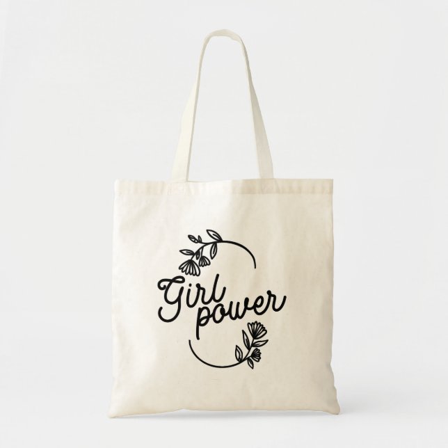 Bolso De Tela Totebag de alimentación del Chica (Frente)