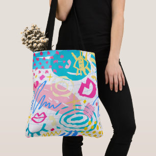 Bolso De Tela ToteBag de impresión completa,Grande