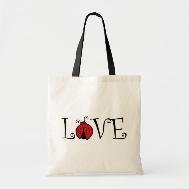 Bolso De Tela Totebag del amor de la mariquita (Frente)
