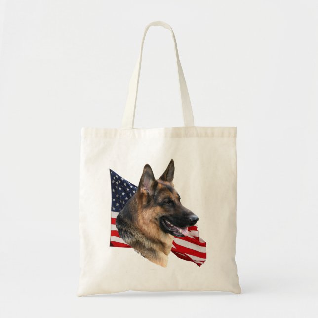 Bolso De Tela Totebag del perro de pastor alemán (Frente)