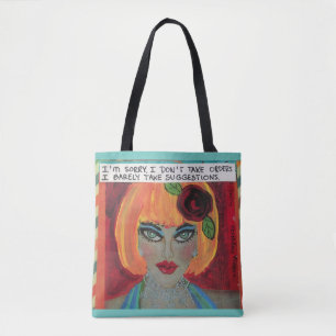 Bolso De Tela Totebag. Lo siento que no tomo órdenes. I apenas
